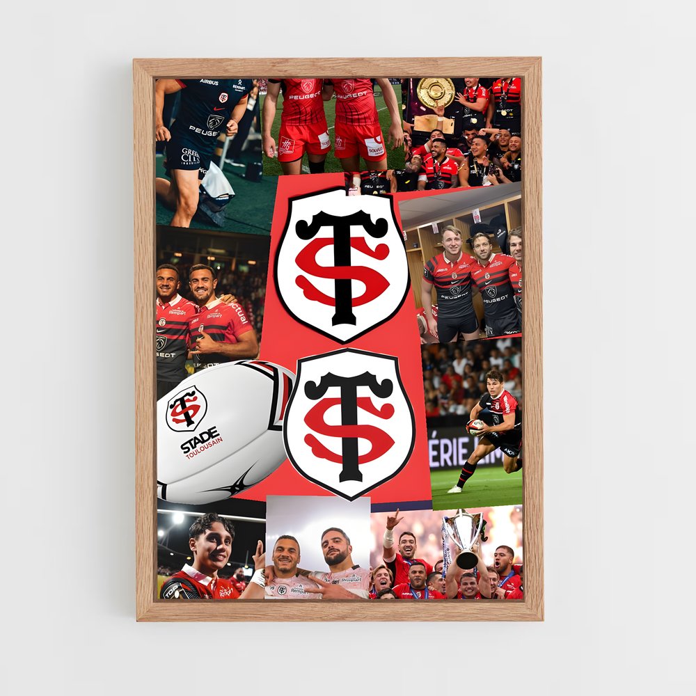 Poster Triomphe Rouge et Noir – affiche Rugby (vue 4)